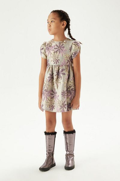 Tyess Bg Store Gemustertes Mädchenkleid 23fw0tj4918