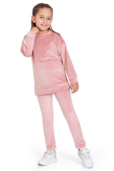 My Kids Wear Velvet Basic Solid Color Children's Set