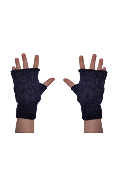 Sevimli Unisex Çocuk Parmaksız Kışlık Örme Triko Eldiven