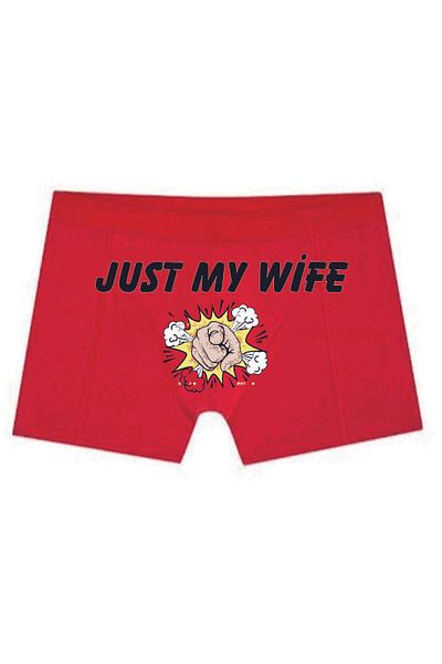 BoxerMasters justmywife Ανδρικά Κόκκινα Μαύρα Μπόξερ
