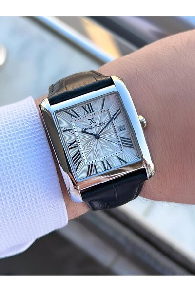 Daniel Klein 3 Atm Men's Watch with Leather Band - Calendar Dial, for Engagement and Groom Edk.13909.1