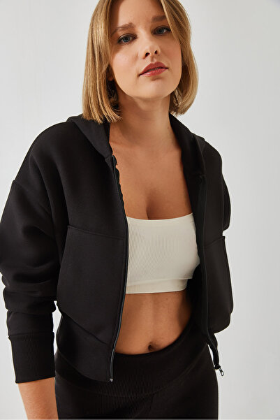 Bianco Lucci Női kapucnis cipzáras kardigán 60261021