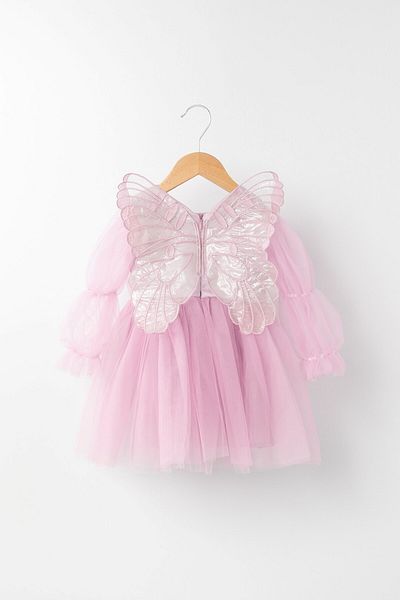 Banamio Freya Butterfly Winged Balloon Sleeve Tulle Dress
