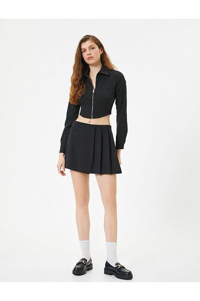 Koton Fustă mini Short Plis Slim Fit