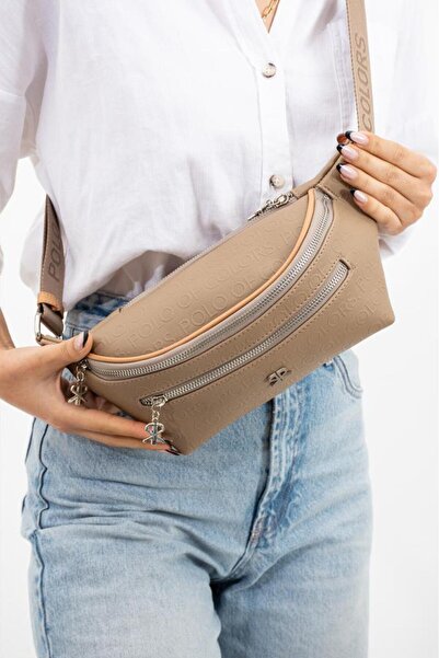 ImPolo Miya Vizontaba Gofraj Baskı Spor Kadın Bel Çanta 17x40 Ebatında