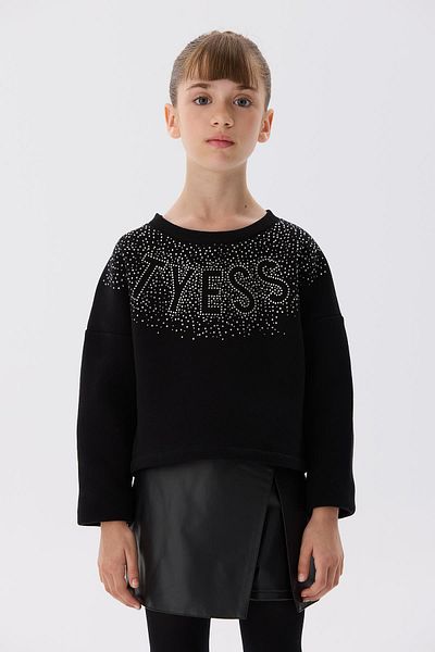 Tyess Bg Store Girls' Black Sweatshirt