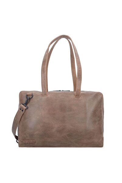 Plevier Pure Schultertasche Leder 43 cm Laptopfach