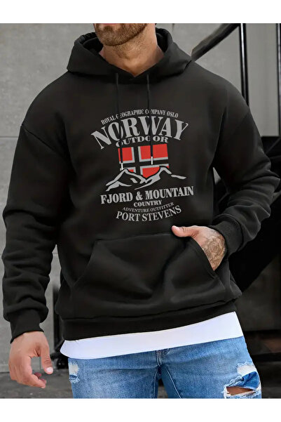 Frisson Hanorac norvegian cu glugă și imprimeu geometric - Ușor și confortabil