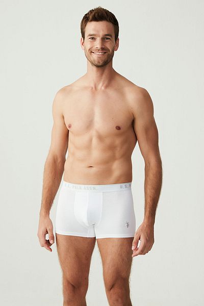 U.S. Polo Assn. Ανδρικό λευκό μπόξερ 3 τεμαχίων