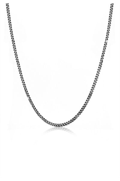 KUZZOI Halskette Basic Männer Panzerkette Massiv Robust 925 Silber