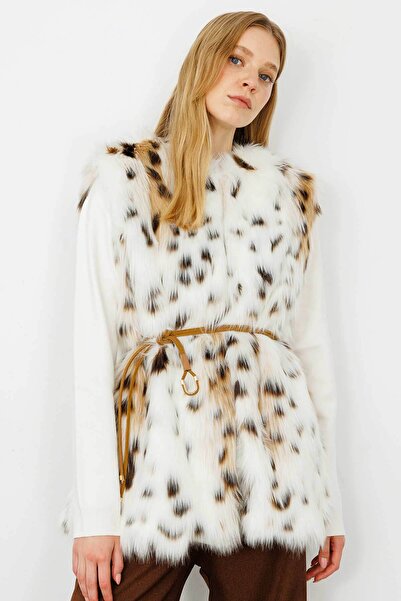 Hooopstore Limited Leopar Kürk Yelek