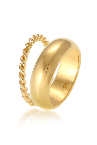 ELLI Ring Damen Set Basic Minimal Stacking Blogger Trend in 925 Sterling Silber