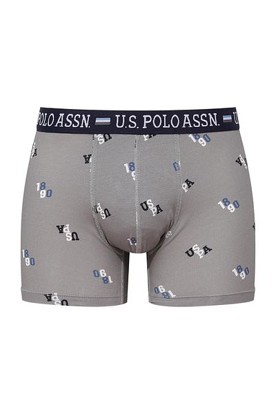 U.S. Polo Assn. - Men's Modal Gray Printed Single Boxers