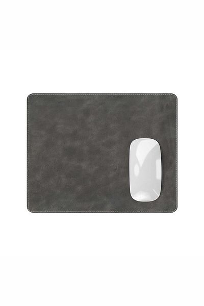 Modica Navada - Luxury Genuine Leather Gray Mouse Pad
