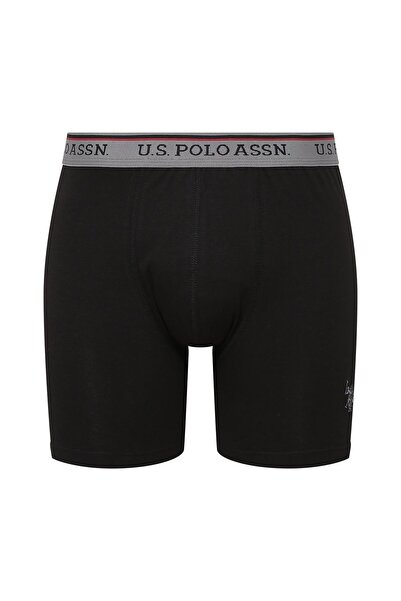 U.S. Polo Assn. - Erkek Uzun Paçalı Modal Siyah Tekli Boxer 80482