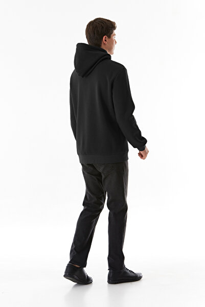 Fulla Moda Kangaroo Pocket Hooded Basic Sweatshirt - 3 Thread Hoodie