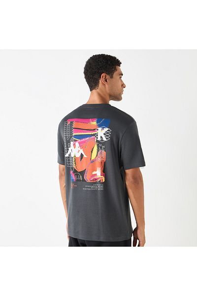 Kappa Logo Print Crew Neck T-shirt with Short Sleeves