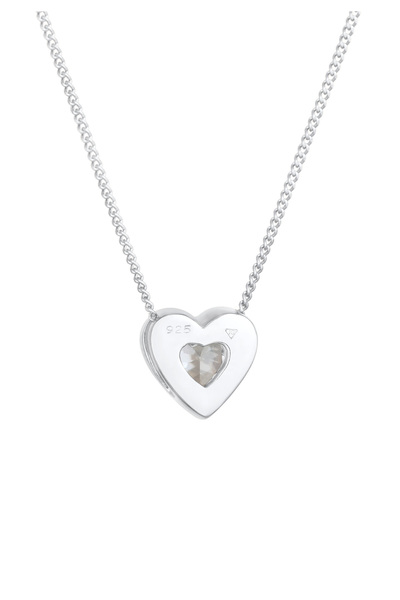 ELLI Dámský náhrdelník s přívěskem ve tvaru srdce a lásky se zirkony ze sterlingového stříbra 925