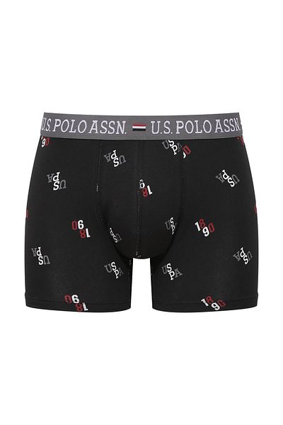 U.S. Polo Assn. - Men's Modal Black Printed Single Boxers