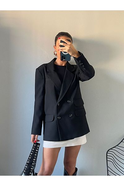 Alba Oversize Μαύρο Σακάκι