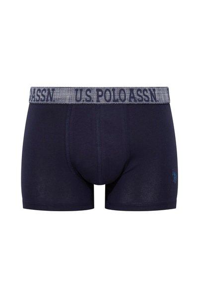 U.S. Polo Assn. U.s Polo Assn. 80503 Erkek Pamuklu 3'lü Boxer-İndigo&Lacivert&Baskılı