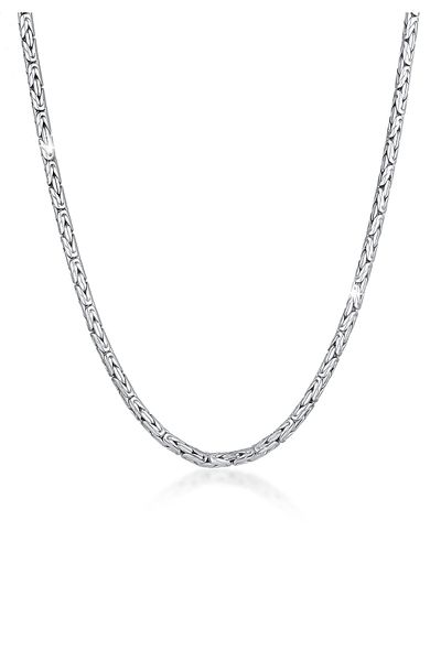 KUZZOI Halskette Herren Königskette Rund 925 Sterling Silber