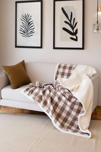 Seda Home Art Single Tv Blanket, Sofa Shawl, Double Sided Plaid Blanket 150X200