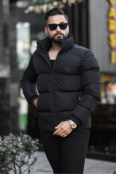 Fors Life Men's Water Repellent Stylish Design Black Coat