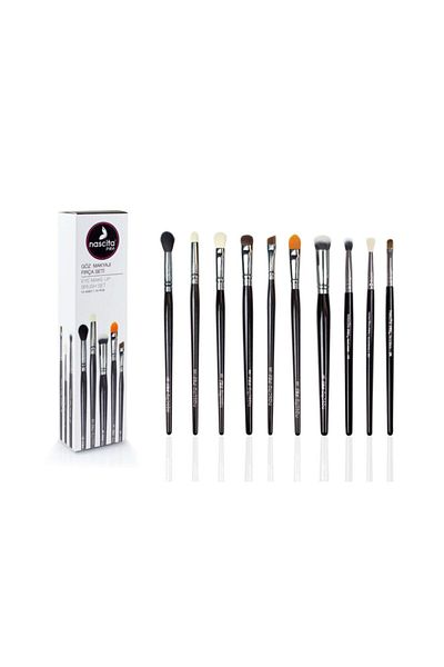 nascita Set de pensule de machiaj preferate din 4 piese + Set de pensule de machiaj pentru ochi din 10 piese