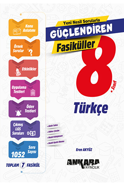 3D Yayınları ANKARA 8.SINIF GÜÇLENDİREN TÜRKÇE FASİKÜL SET 2024