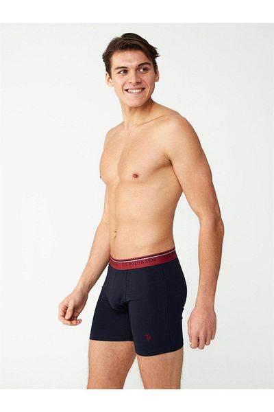 U.S. Polo Assn. - Ανδρικό μονό μπόξερ με μακρύ παντελόνι Modal Navy Blue