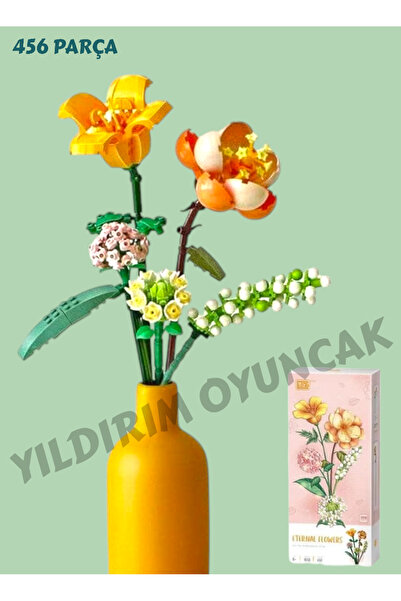 YILDIRIM OYUNCAK Mikro Yapı Blok İnşa Edilebilen Çiçekli Kutlama Hediyesi 456...