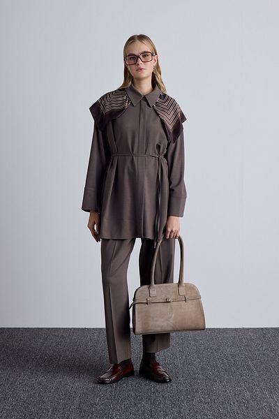 Manuka Mink Tunic - Wide Collar