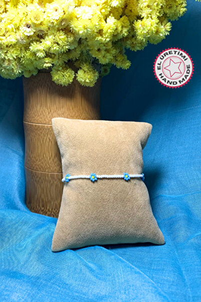 Uretti Nevin 2033 - سوار ديزي أبيض، خرزة رملية مصنوعة يدويًا