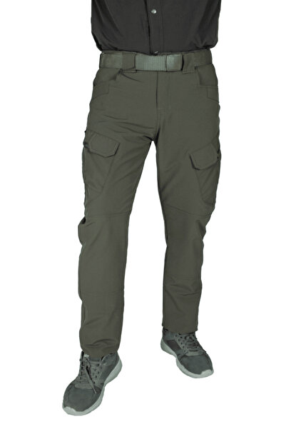 Diyeri Outdoor Pantolon Softshell Içi Polarlı Su Rüzgar Geçirmez Kışlık -Haki