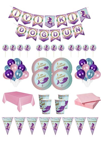 BARN MEMBERS Mermaid Themed Birth Set for 8 People