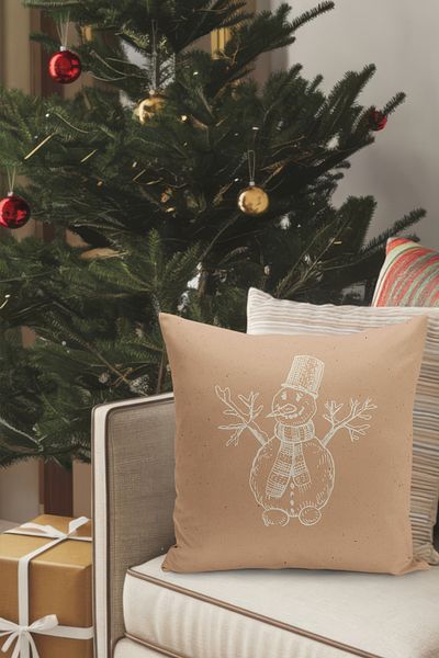 Filamente Christmas Themed Throw Pillow Cover / Christmas - Christmas Cushion Cover (Double-Sided Printed - Hidden Zipper)