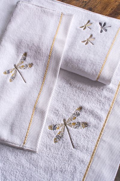 LAVENDIER Σετ πετσετών χεριών και μπάνιου Lavender Fly (50*80 2 ΤΕΜ / 80*160 1 ΤΕΜ) 100% βαμβάκι.