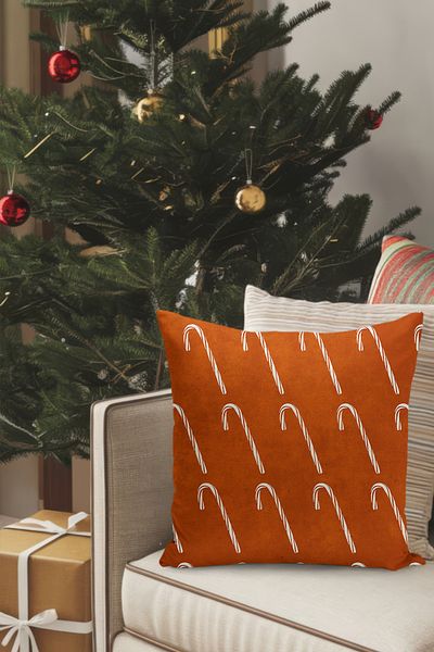 Filamente Christmas Themed Throw Pillow Cover / Christmas - Christmas Cushion Cover (Double-Sided Printed - Hidden Zipper)