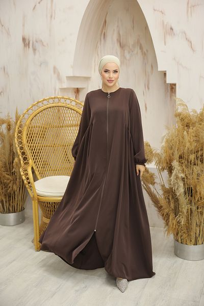 Nissra أنكانور مرير القهوة الجانب تجمع فضفاض Ferace Anka 255039