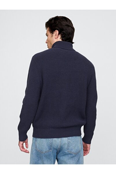 GAP Erkek Lacivert CashSoft Balıkçı Yaka Kazak