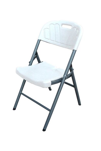 Mahmayi White HY-Y28-WHT Plastic Folding Chair for Modern Office, Meeting Room, Home, Living Room