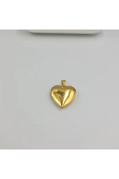 SE Jewellery Gold İçi Boş Kalp Fotoğraflık Kolye Ucu