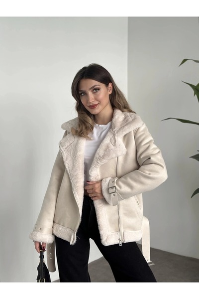 Foot sneakerss Dámský semišový kabát z nové sezóny Zr kůže s detailem pásku