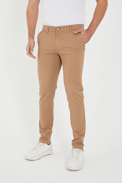 BROCARD Ανδρικό χειμερινό άνετο παντελόνι Chino Slimfit Fit Lycra