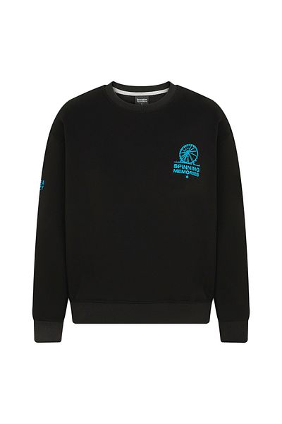 Eazy Co Hanorac gros unisex negru oversize Eazy Spinning Memories