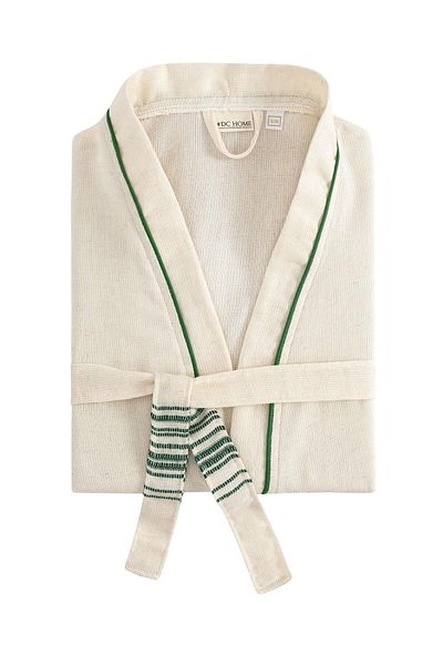 Denizli Concept Πράσινο ριγέ 100% βαμβακερό μπουρνούζι Peshtemal - Unisex Promise μπουρνούζι - L/xl