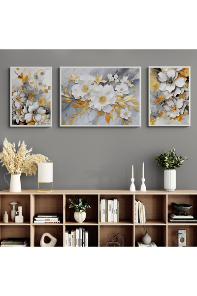 TekTablo Duvar Dekorasyonu Çerçeveli Tablo 3 Parça