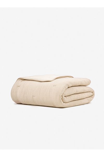 Barine Koza Beige Cream 100% Cotton Quilt 178X234 cm