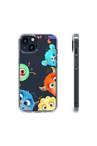 izzytech حافظة هاتف مطبوعة شفافة لهاتف آيفون 12 ميني حافظة هاتف متينة بنمط